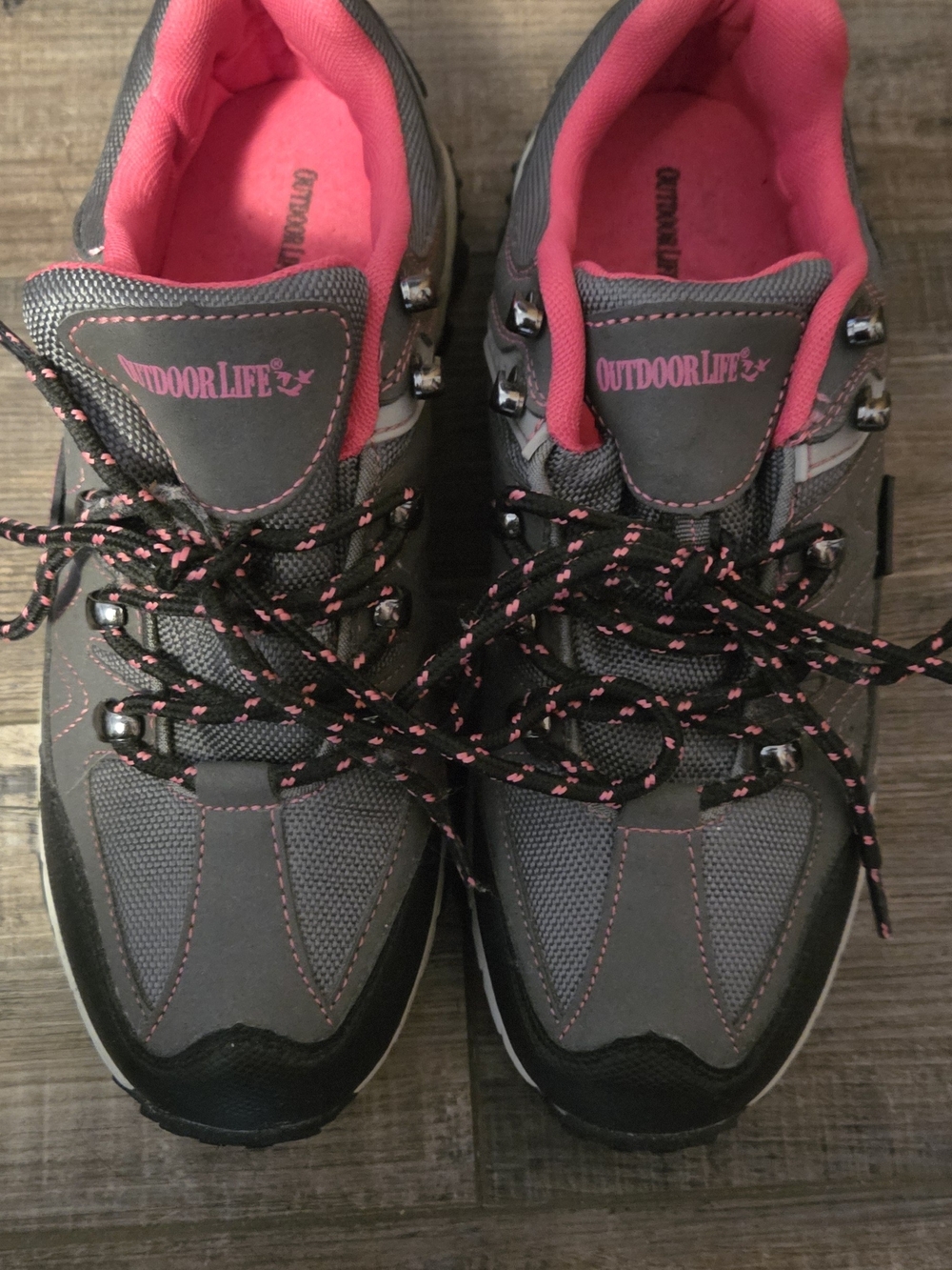 Outdoor Life Gray and Pink Women's Trail Sneakers
